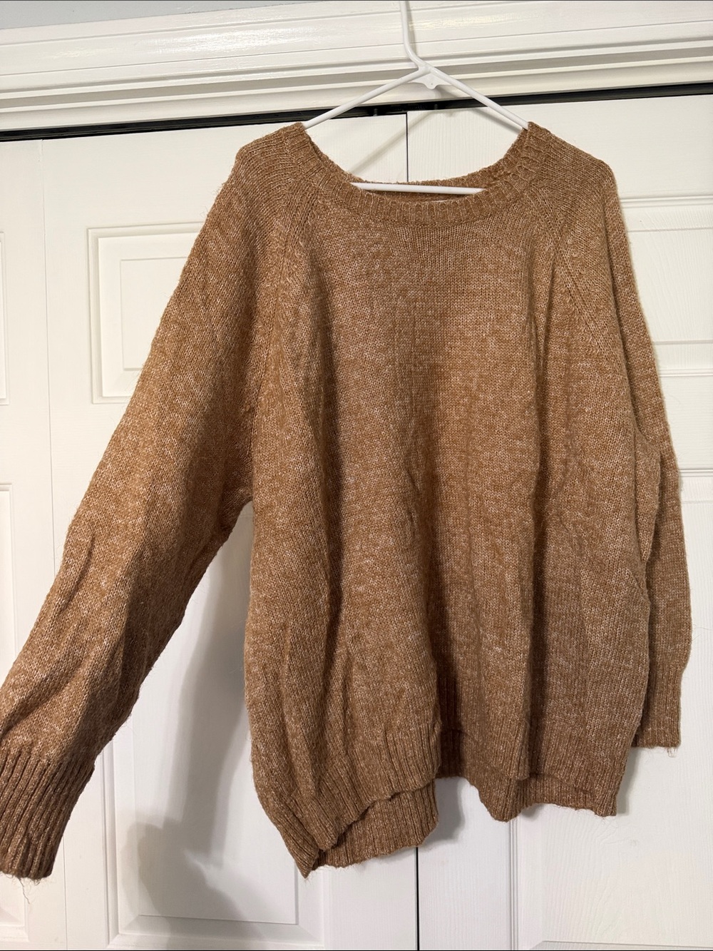 Old Navy Tan-Brown Knit Crewneck Sweater
